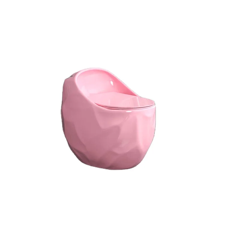 Color Bathroom Sanitary Porcelain Siphon One Piece Toilet Bowl Sets for Bathroom Pink Wc Toilets Bowl Ceramic Modern Round 305mm