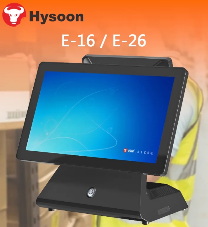 2025 Новый Hysoon E-16/26 для магазина супермаркета розничная торговля двойные экраны с принтером терминальные системы Windows POS