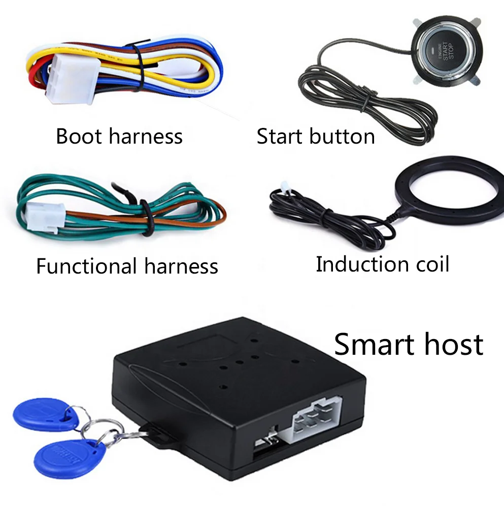 Universal Car engine push start button RFID engine lock ignition starter keyless go push button engine start stop for car alarm