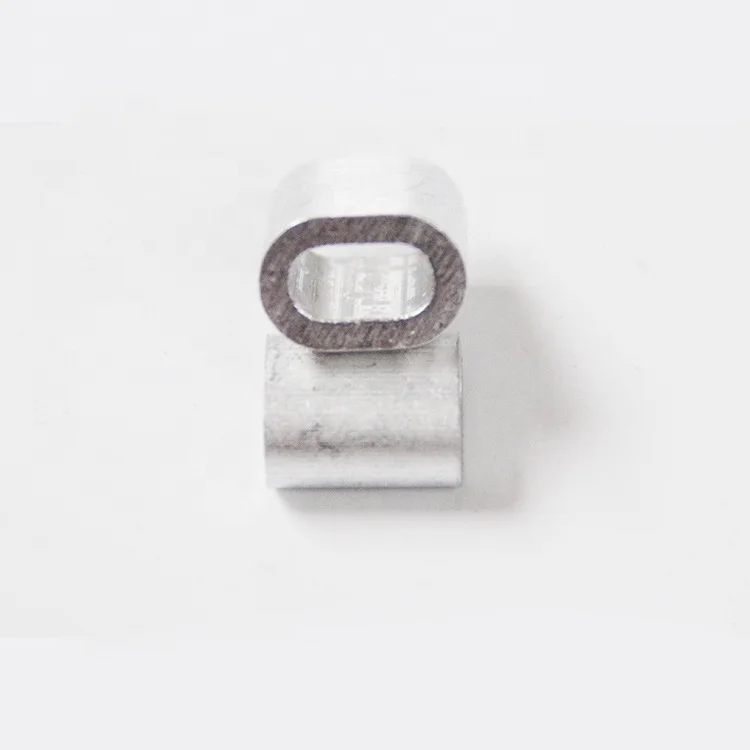 Wire Rope Sleeves Aluminum Clip Fittings Cable Oval Fishing Sleeves Tube Line Crimping Sleeves Portable Wire Crimp Connector