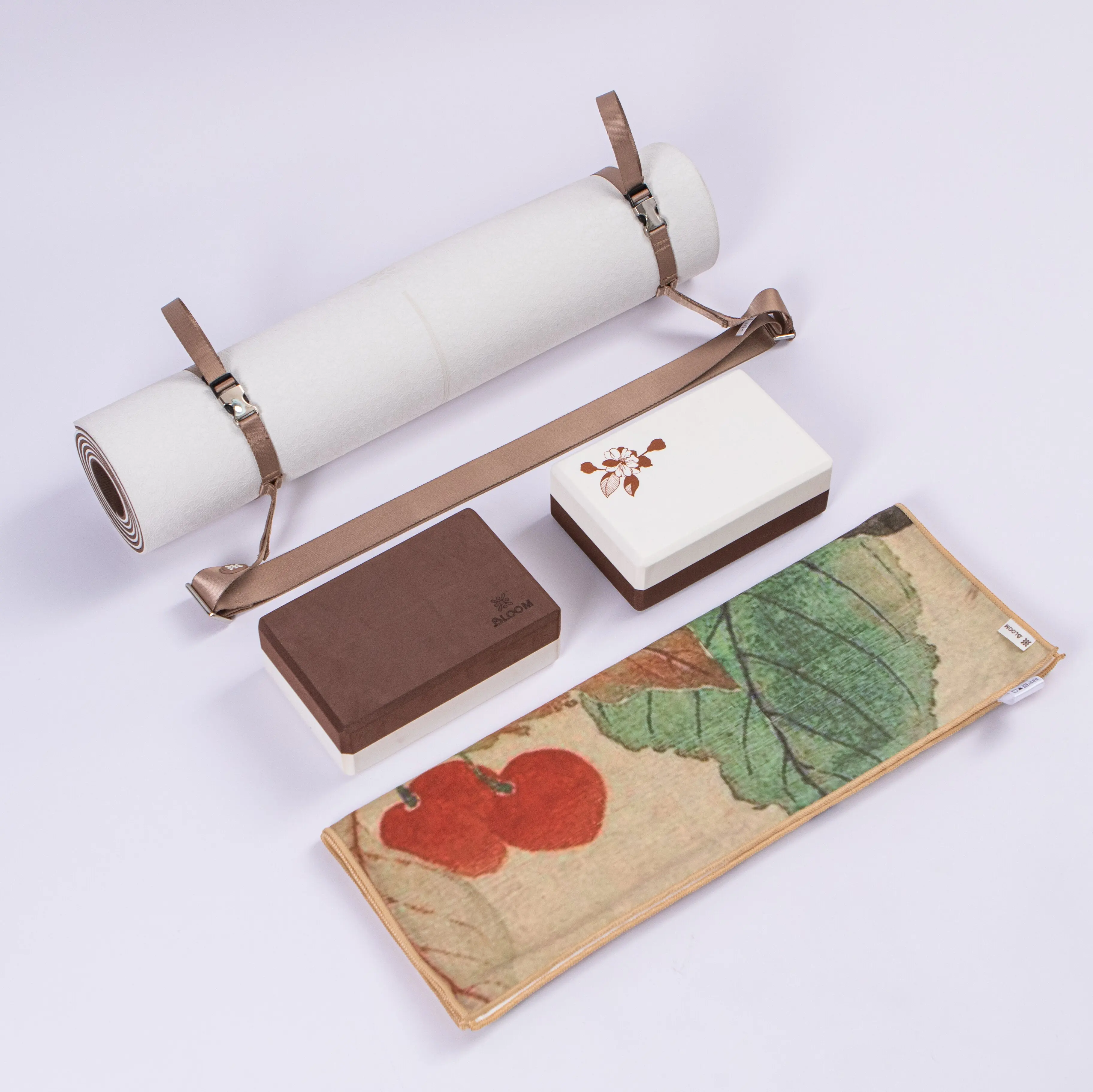 custom logo health fitness home reasonable price yoga mat set including 1 pu yoga mat,2 blocks,1 towel, 1 strap