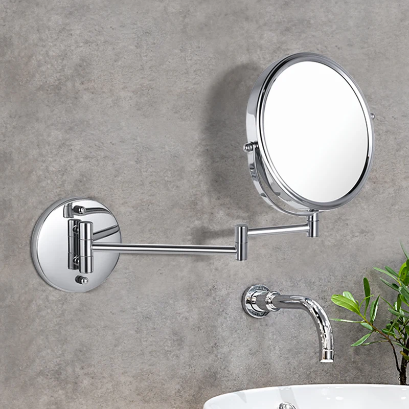 New Arrival  Double Sides Mirrored Furniture Dual Arm 2 Face Bathroom Lamp Mirror With Dimmable Led Lights
