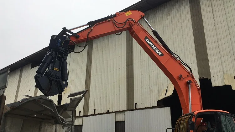 Smash Tool Rotate Demolition Rebar Cut Off Double Cylinder Hydraulic Shears For Excavators