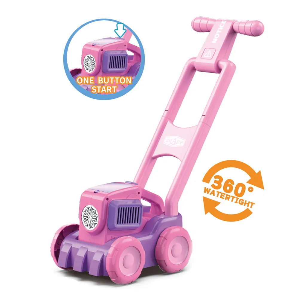 Outdoor Toys Safty Soap Liquid Blower Children Bubble Solution Automatic Electric Lawn Mower Bubble Car Bubble Toys