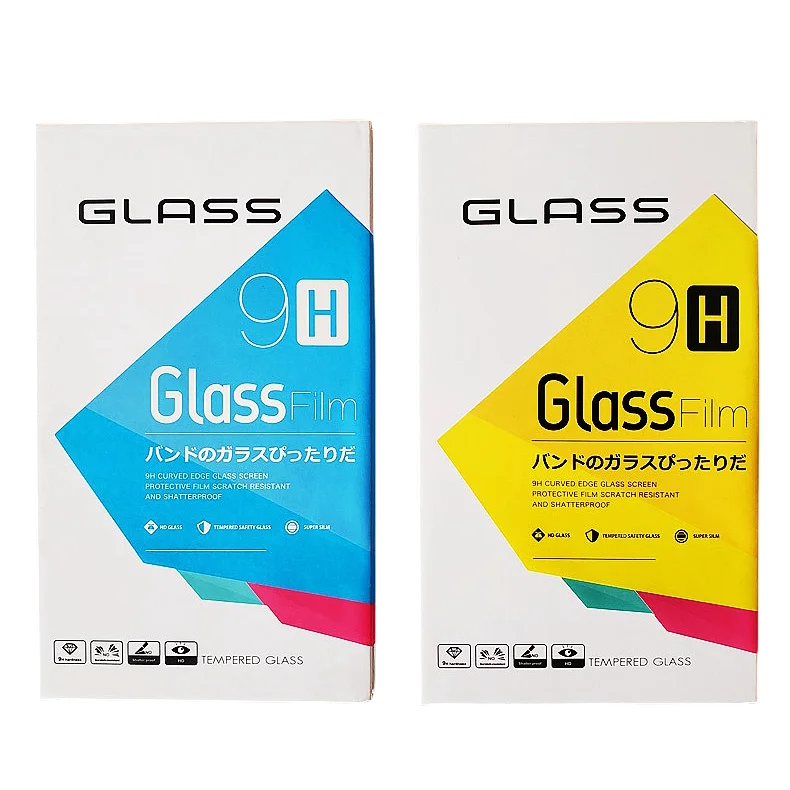 Custom Logo Cell Phone 9H Tempered Glass Screen Protector Packaging Box