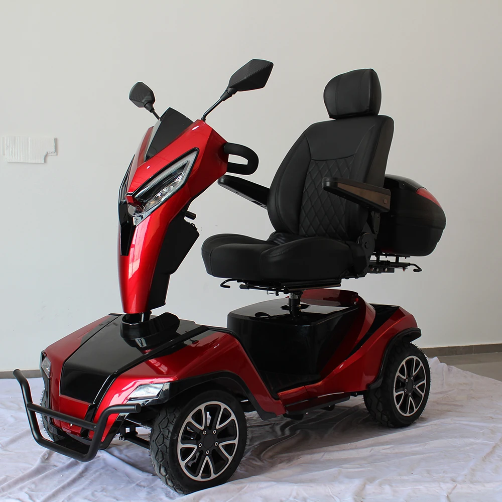 Travel 4 Wheels Elderly Electric Scooter Disabled PG Controller 24V1400W Folding Mobility Scooter
