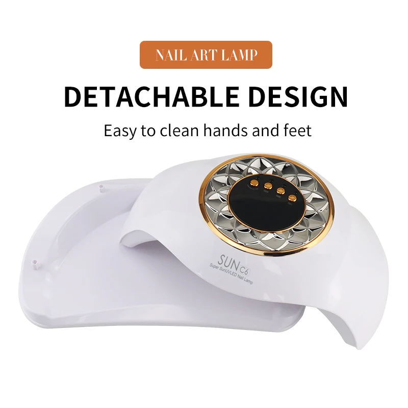 DKW New Arrival 268W-63Beads SUN-C6 Fast Curing UV LED Gel Dryer Nail Lamp For Salon Manicure UV Led Gel Dryer Nail Lamp