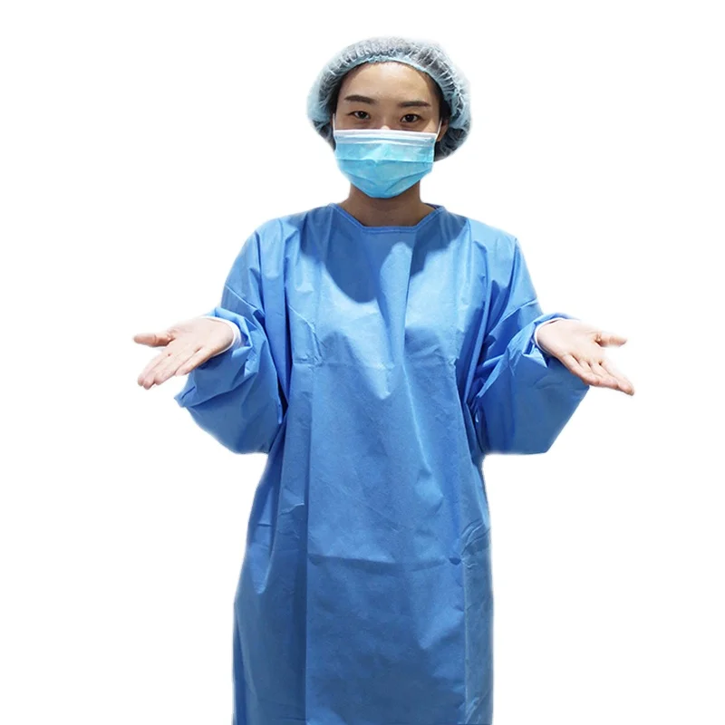 Surgical gown raw material medical blue SMS nonwoven fabric anti bacterial waterproof for drape