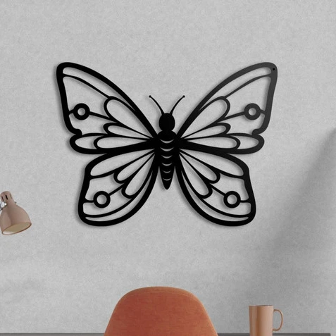 restaurant bar home wire abstract black metal wall art decor