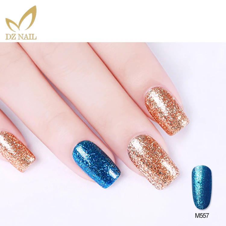 DZ uv gel factory gel polish professional logo supplier diamond glitter classic bling gel polish