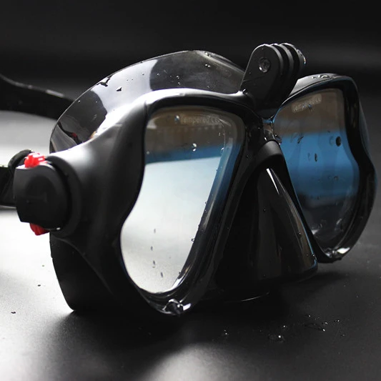 Маска для дайвинга с креплением go pro силиконовая ПВХ юбка
