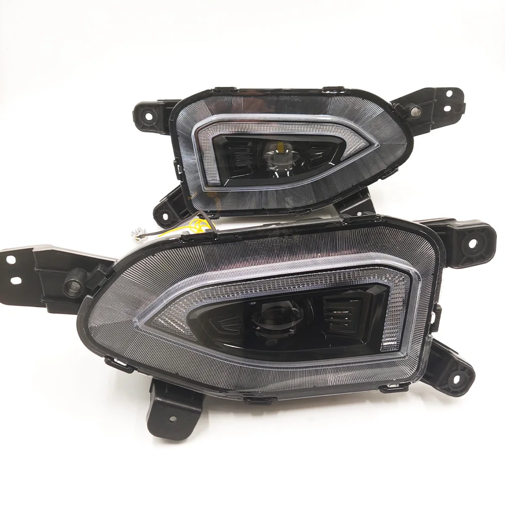 Car DRL Lamp LED Daytime Running Light Fog lamp For Hyundai Kona 2017 2018 2019 2020 Yellow Turn Signal Function