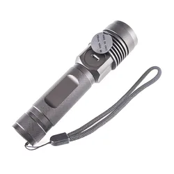 Outdoor Waterproof LED Diving Light USB Rechargeable Tactical Light Mountain Bicycle Flashlight