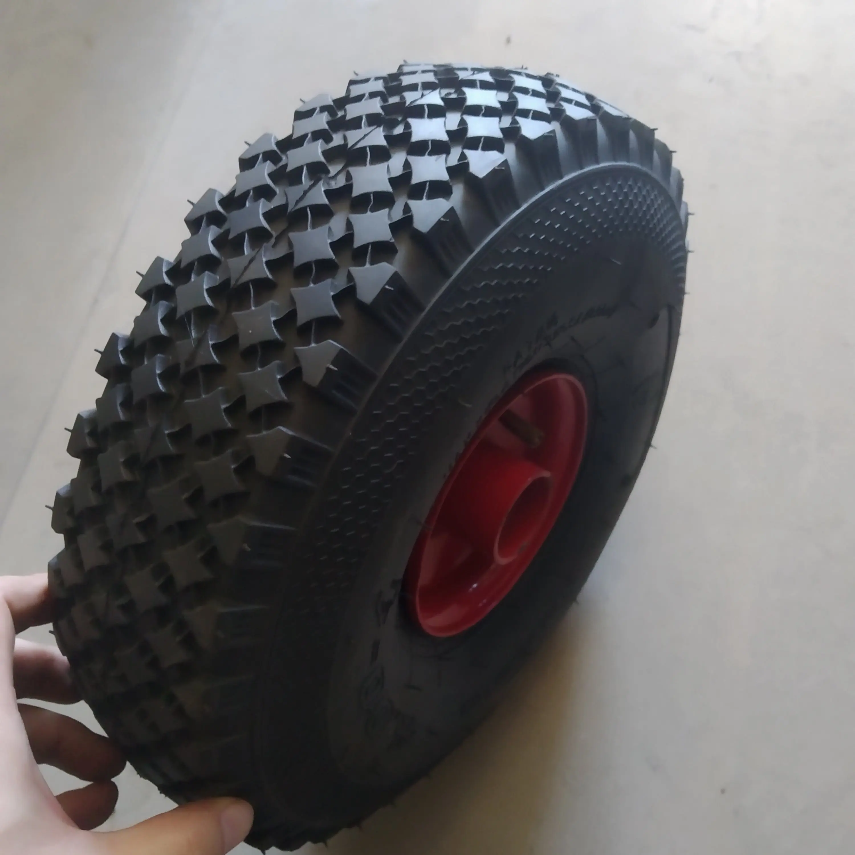 4.10/3.50-4 Scooter Tires Replacement Inflatable Wheel for Garden Wagon Beach/ Golf Cart Pressure Washers Trailer Dollies
