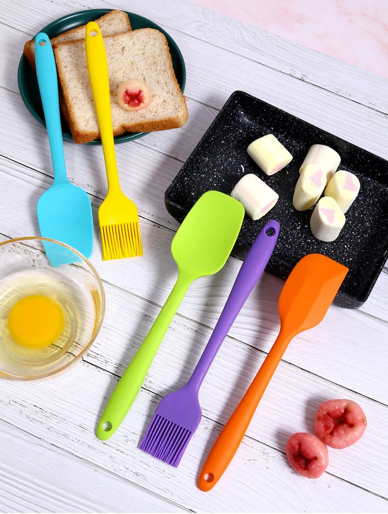 Красочные пищевого класса BPA бесплатные кухонные ножи 3 шт. силиконовая кухонная посуда для выпечки