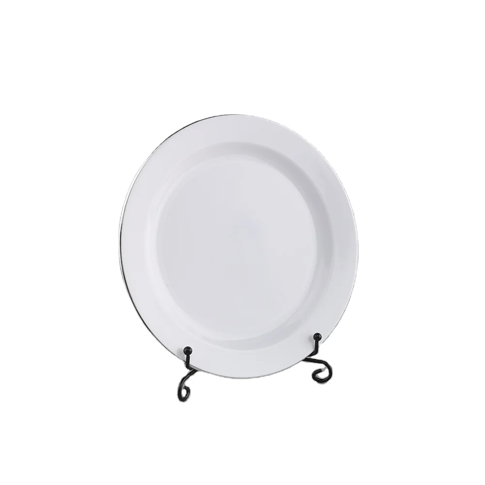 Competitive price wholesale cheap custom silver plated wedding pie food dish camping plastic disposable plate