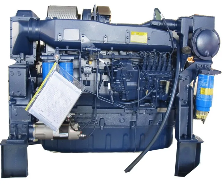  Низкая цена 350hp Weichai судовой дизельный двигатель с редуктором
