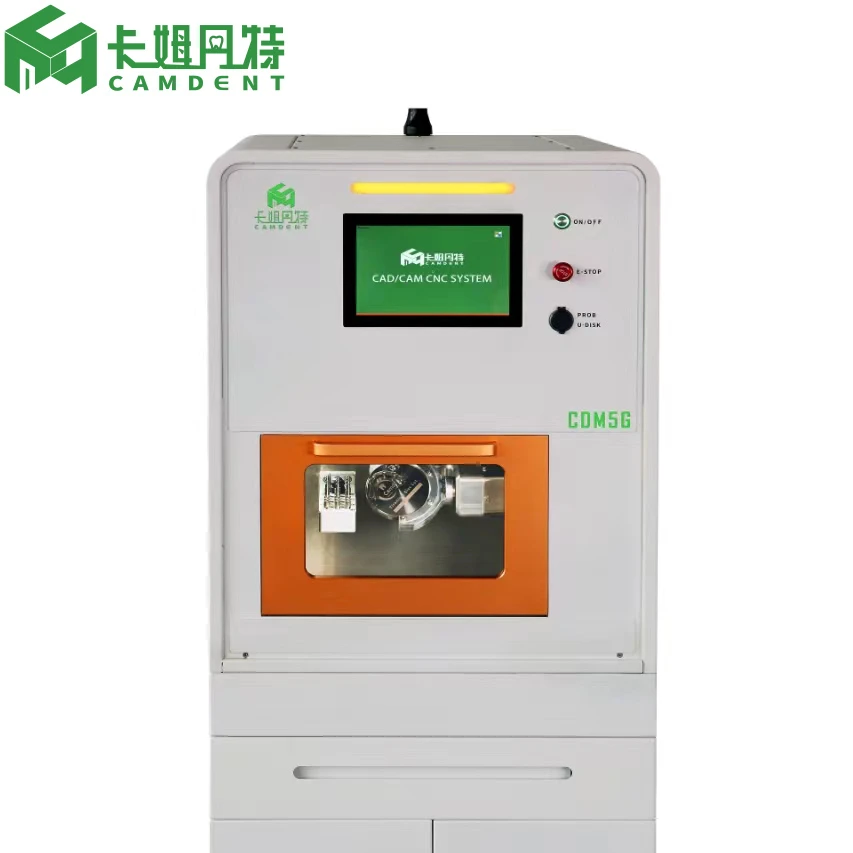 High precision esthetic implant abutment and lithium disilicate wet dental milling machine with a vacuum cleaner