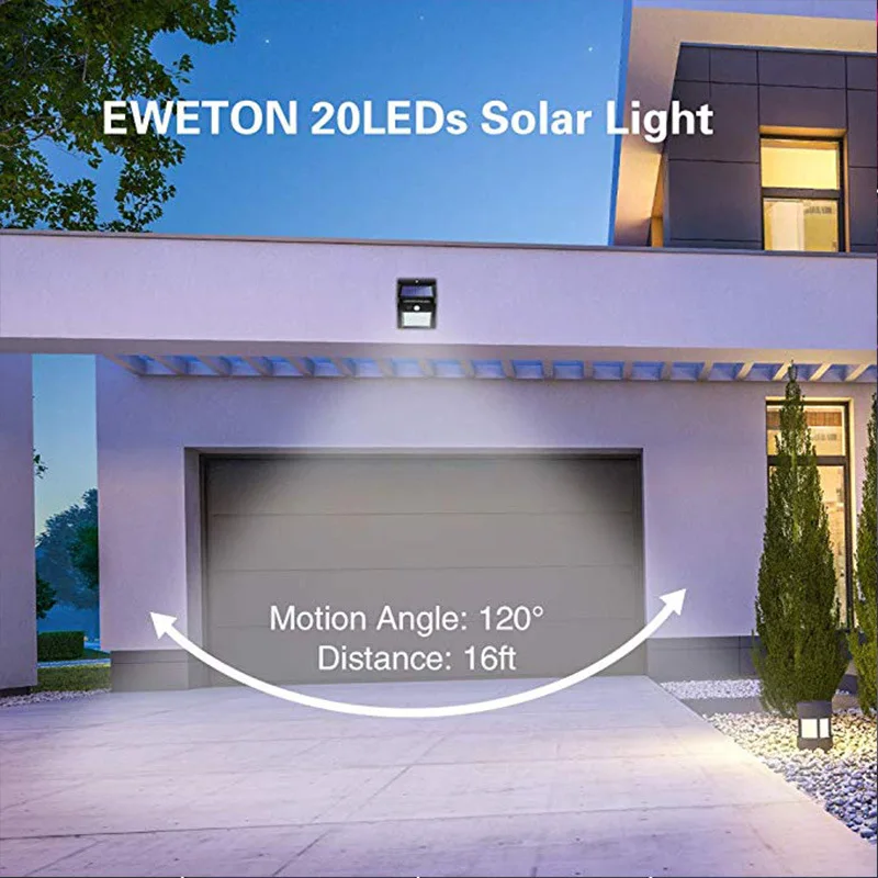 Wall Light Motion Sensor Home Outdoor Led Waterproof Luminous Auto Body Lamp Wireless Power