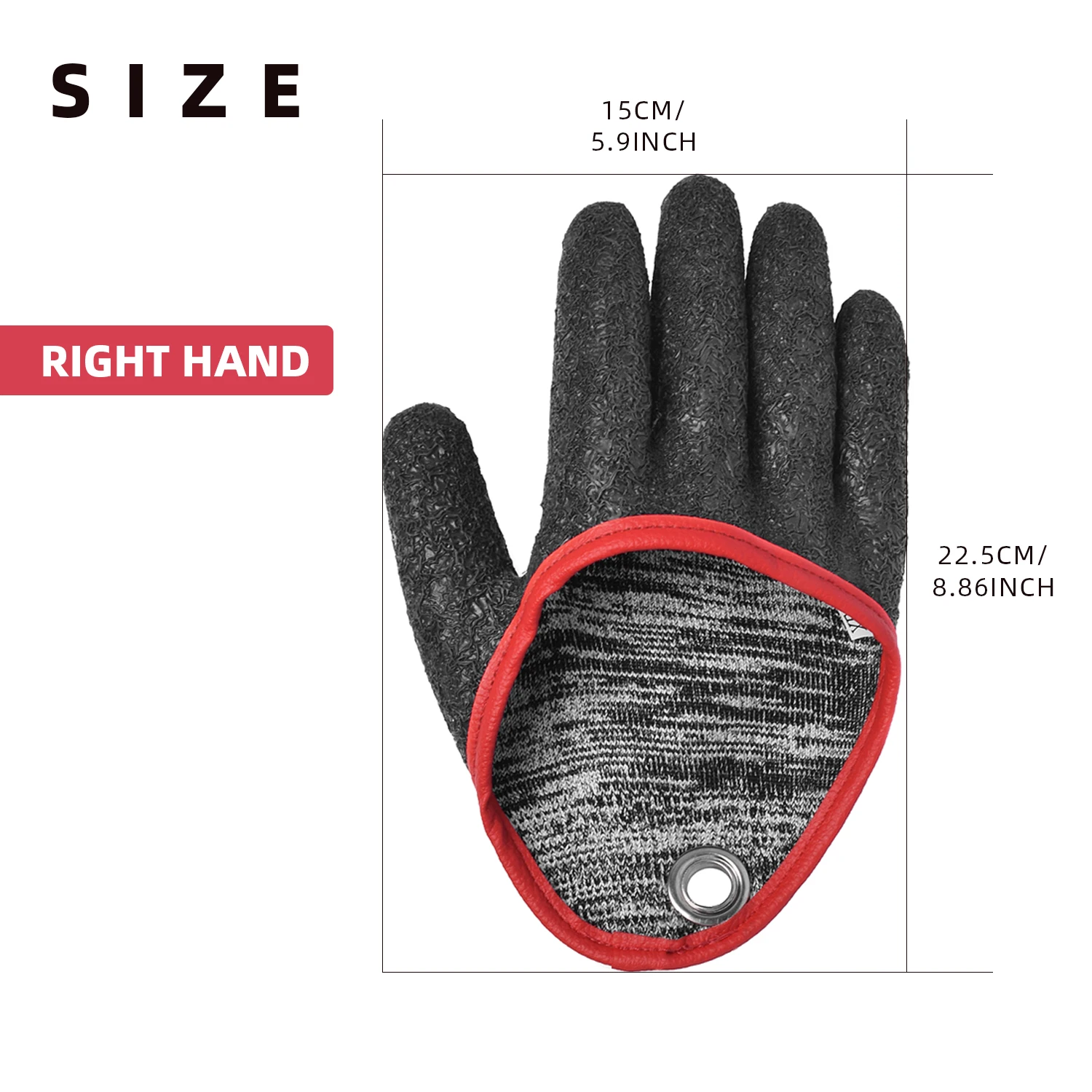 Puncture-proof Gloves for Fly Fishing Waterproof Fish Landing Glove Professional (Left&Right Hand)