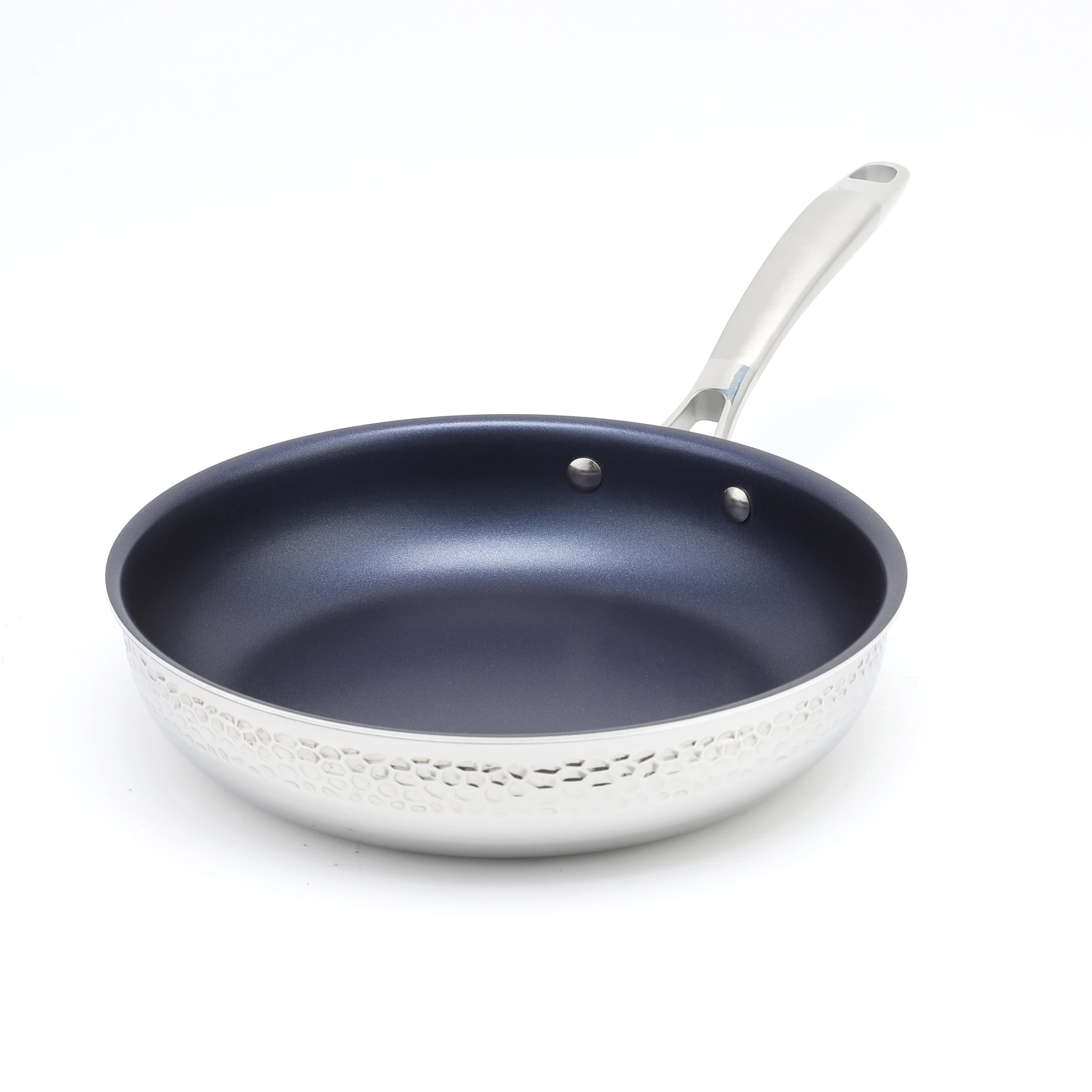 High Quality 6pcsTri-ply Stainless Steel Pots and Pans Hammered Cookware Set