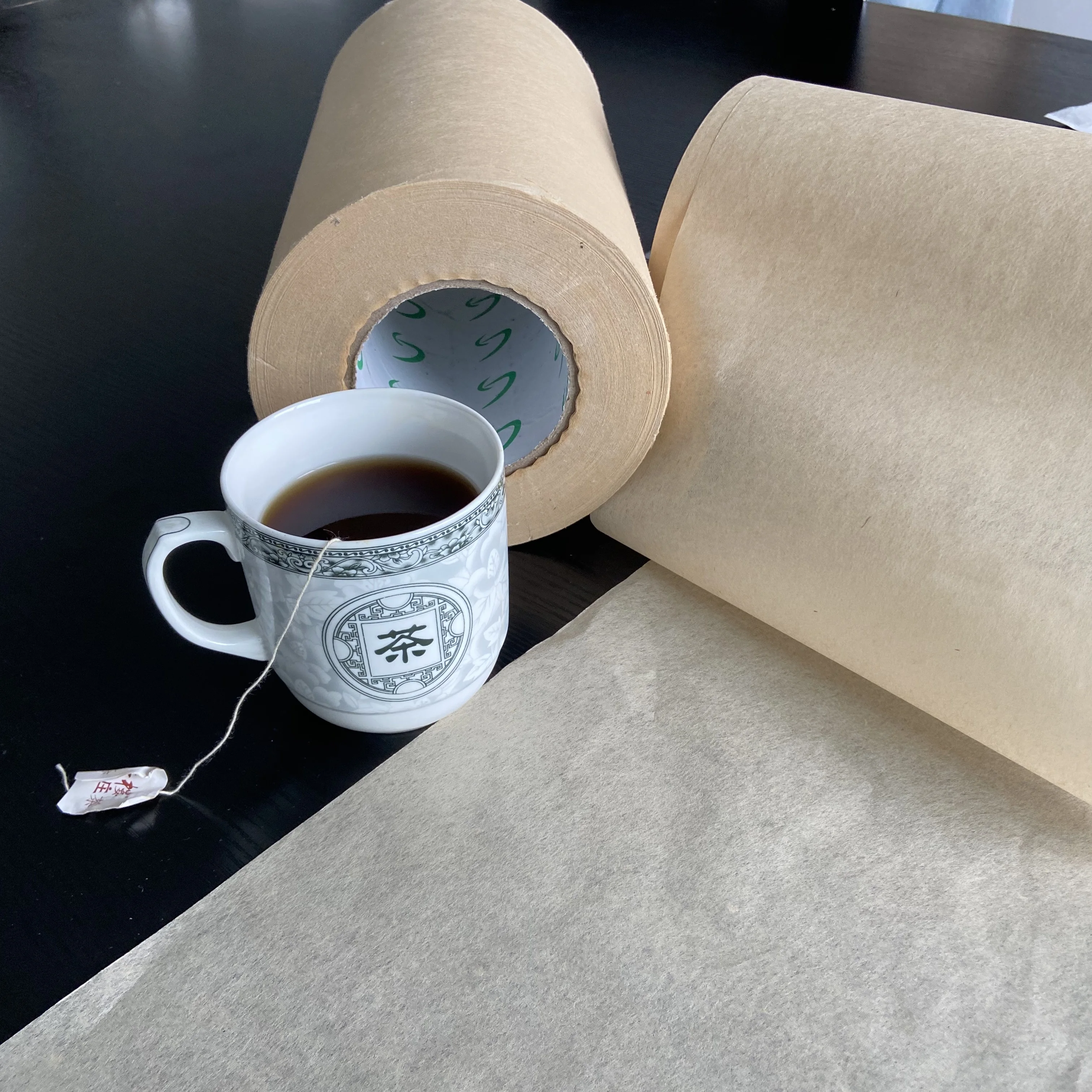 Factory Supply Natural Color Unbleached Disposable Heat Seal Tea Bag Filter Paper in Roll