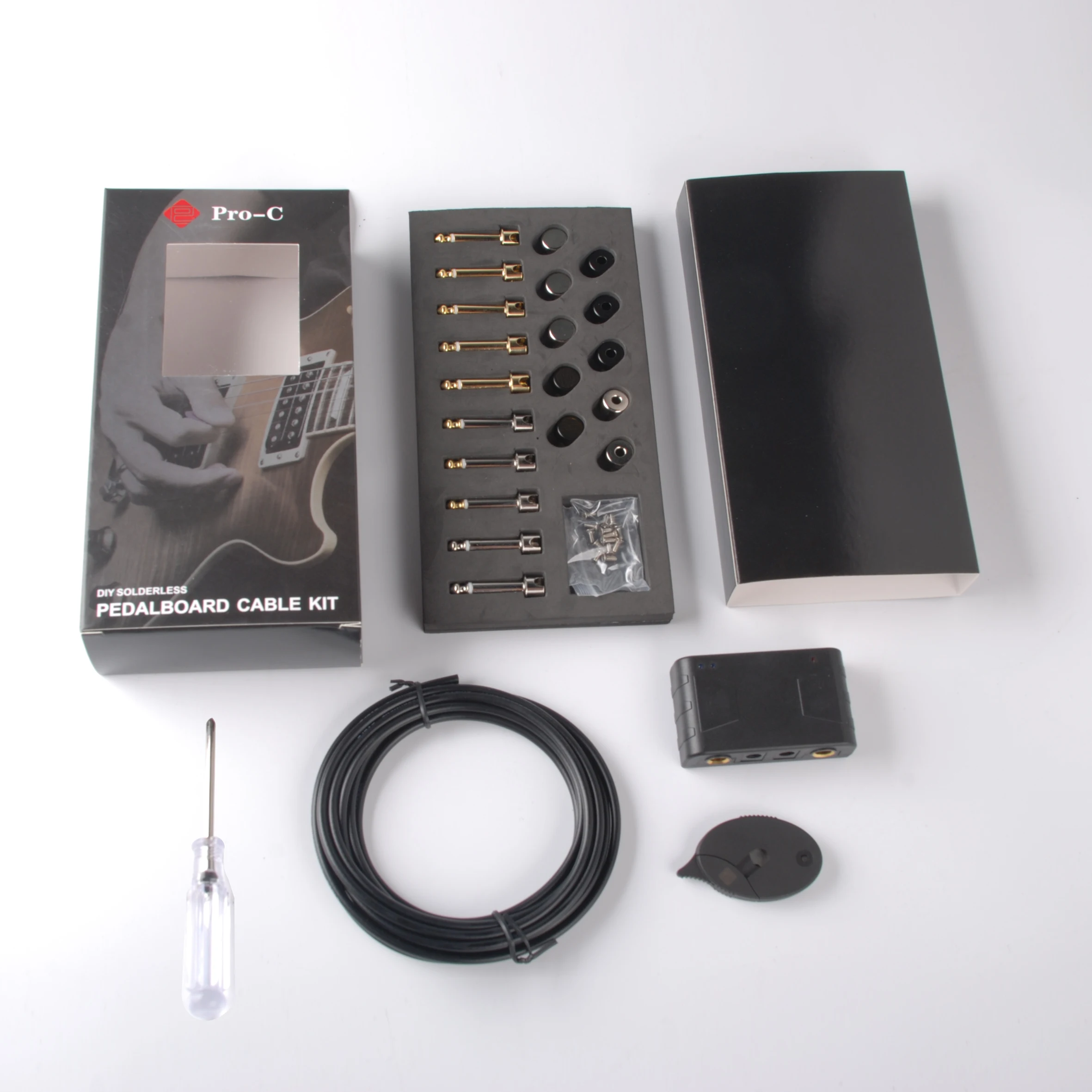 DIY Guitar Pedal Patch Cable Solder-Free Kit  Audio Solderless 6.35 Mono Plugs for Effect Pedal