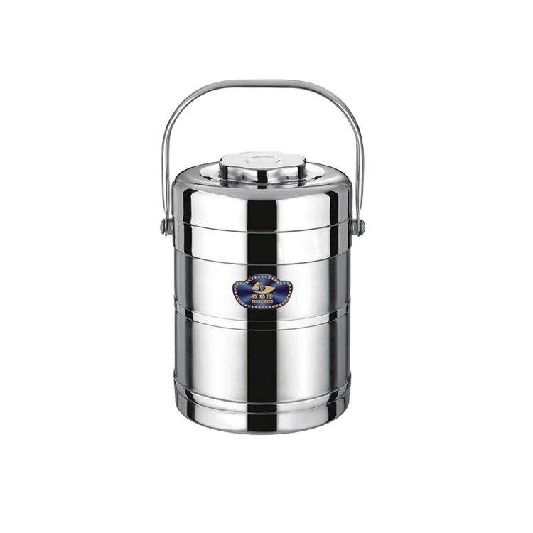 Steel vacuum insulated lunch box carrying pot large capacity portable lunch box
