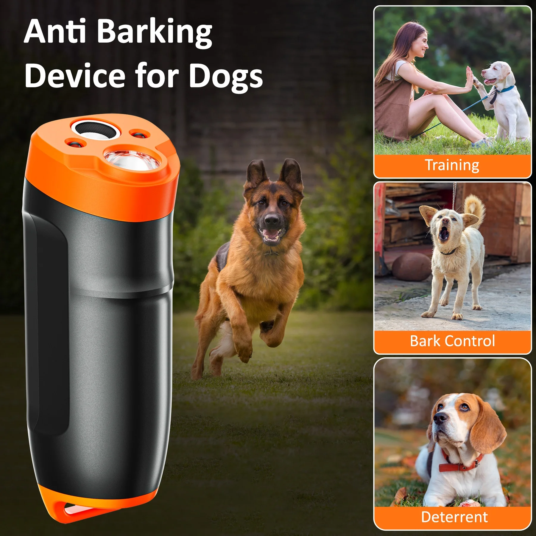 X-Pest Hot Selling 12M Range Ultrasonic Anti-Barking Device For Stops Bad Behavior With Flashlight Dog Bark Deterrents Device