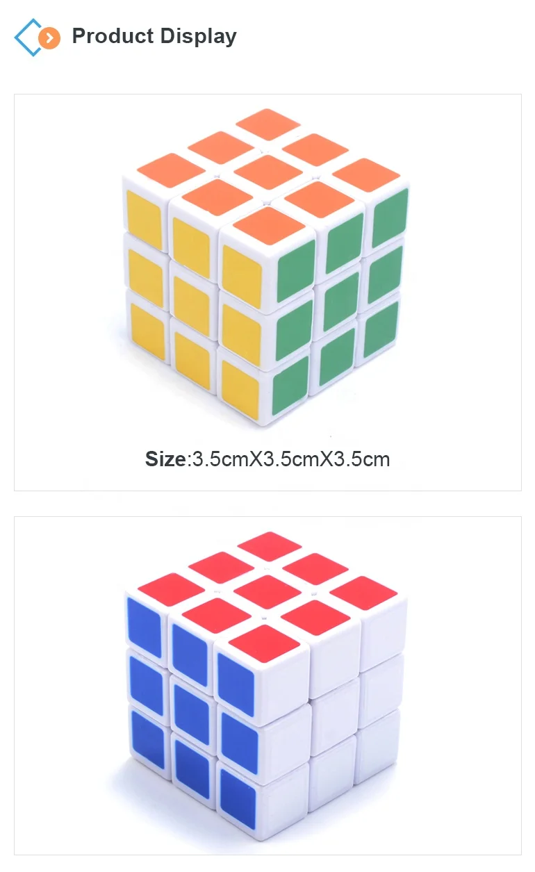 educational toy 3.5cm 3x3 magical speed puzzle small plastic cubes for brain practice