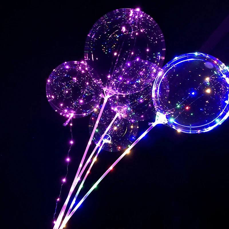 Прозрачный воздушный шар, светящийся в темноте, Globos, мигающий светящийся шар, светодиодные шары со шнурком/