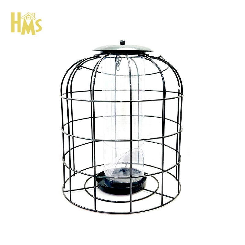 HMS Heavy Duty Squirrel Proof Seed Bird Feeder Large Attractive Metal Bird Tube Feeder Keep Squirrel Out Design Bird cage
