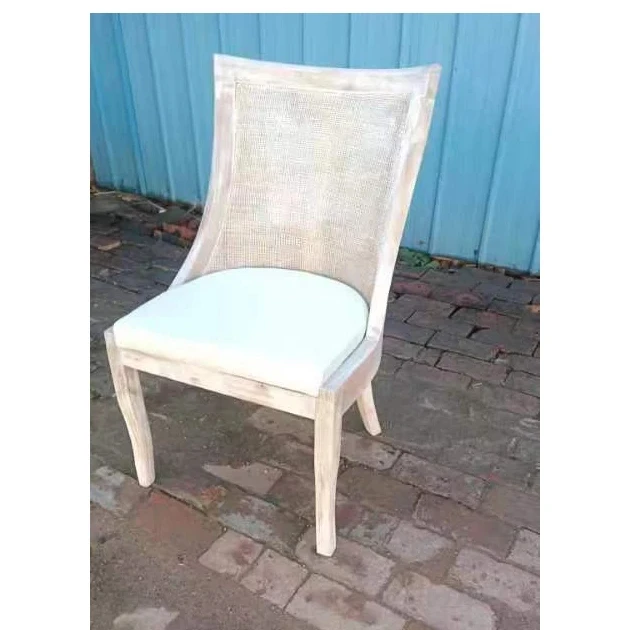 Natural Dining Room Furniture Modern Solidwood wood Rattan Dining Chairs