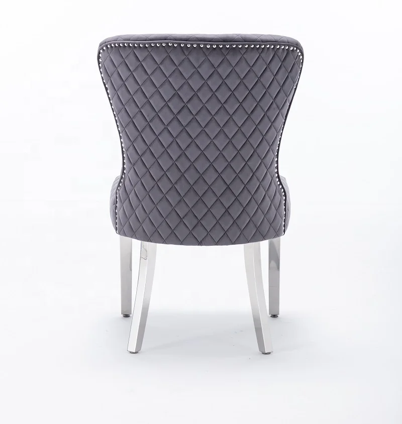 Luxury dinning room chair set for furniture Metal stainless steel leg  restaurant dining chair