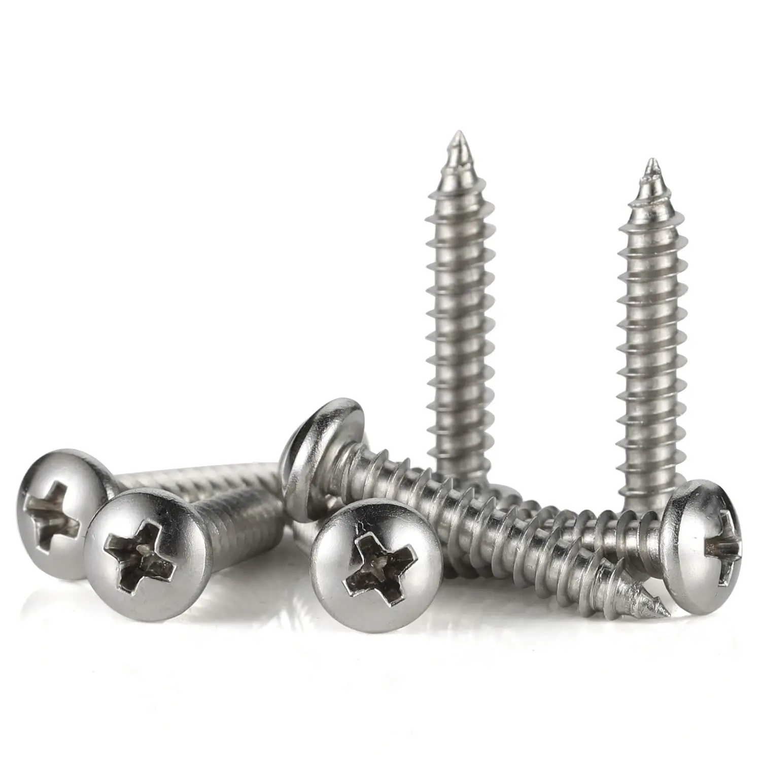 Hot Selling M3 M3.5 M4 M5 M6 Stainless Steel Cross Self Tapping Screws Steel 304 316 Pan Head Hardware Screw