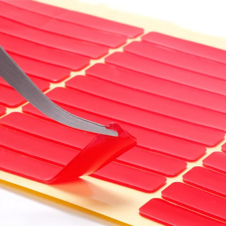 Customized Size Red Transparent Nano Reusable Tape Acrylic Clear Double Sided Adhesive Nano Tape