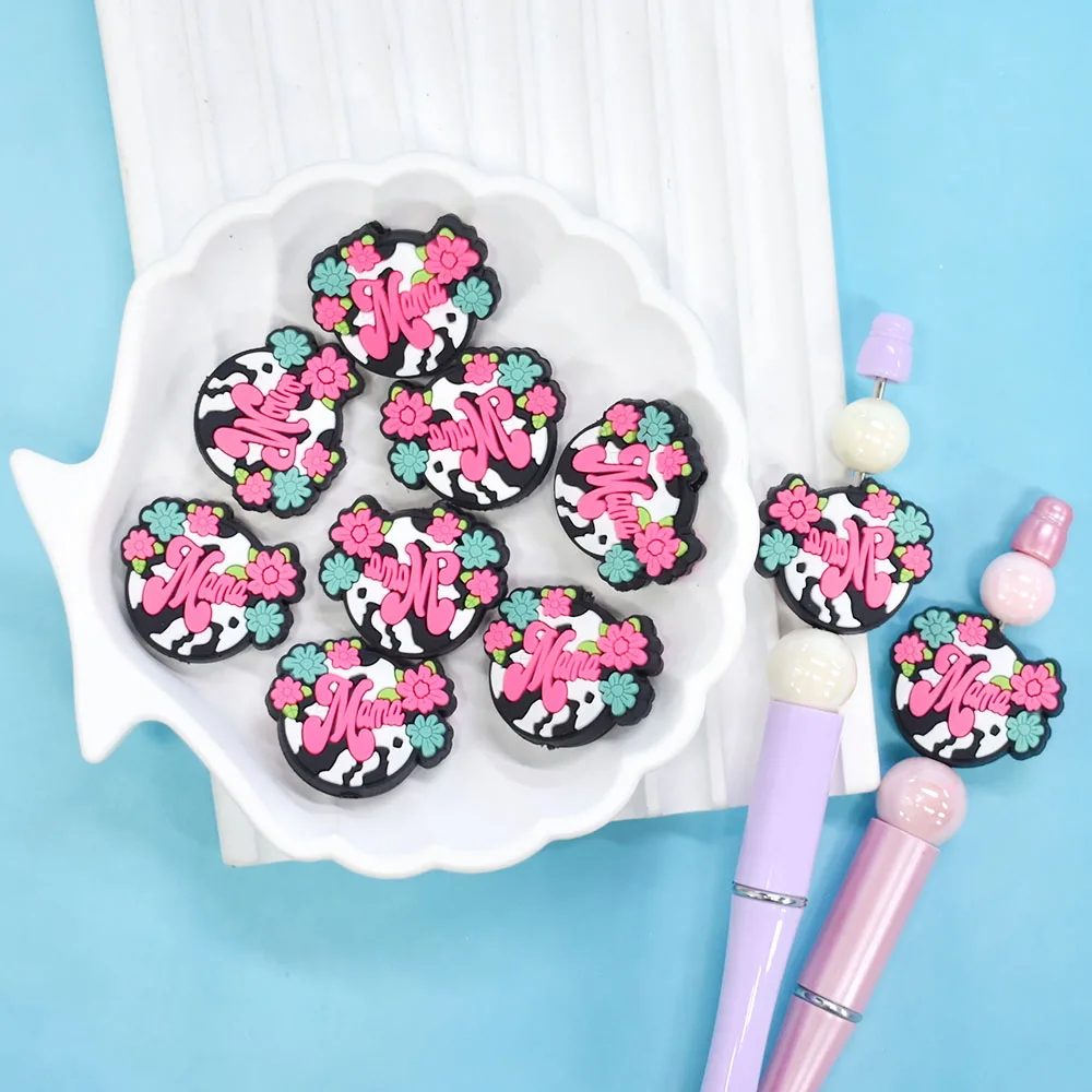 Wholesale Silicone Pen Charm Pen And Keychain Beads And 3d Focals Beads Mix Bulk For Pen Making Luxury Focal Beads