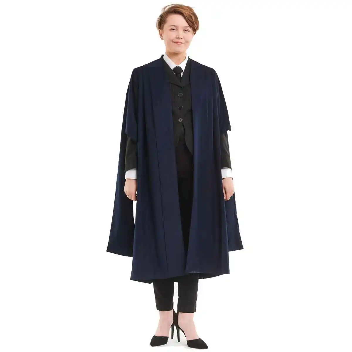 Wholesale Unisex Matte UK Bachelor Graduation Gown Fluted Academic Master Graduation Clothing for Adults University Black robe