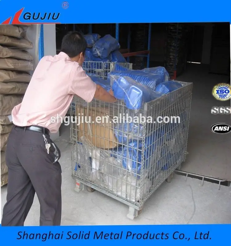 collapsible industrial heavy duty wire mesh container