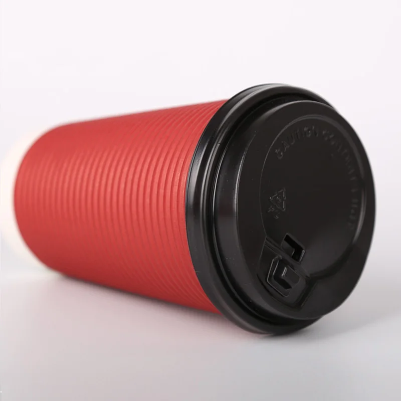 8oz 12oz 16oz ripple wall disposable paper coffee cup