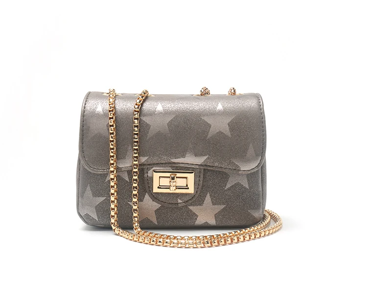 
2020 New Arrivals High Quality Original Handbag PU Leather Stars pattern Shoulder black Bag women ladies bags 