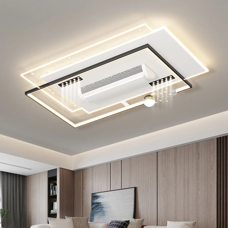 New ceiling mounted fan light supports English offline voice and customizable bladeless fan light