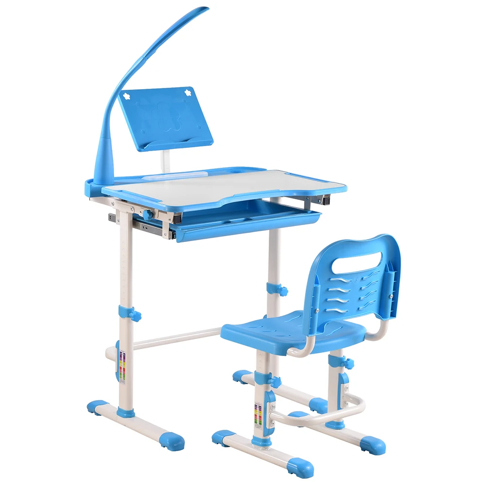 Height adjustable ergonomic table kids study desk and
