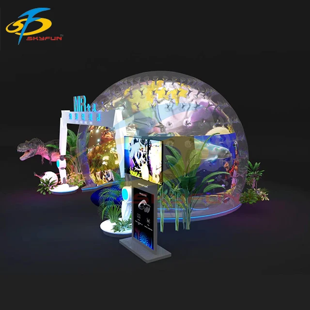 2021 New Advanced MR AR+VR Mixed Reality Holographic Jurassic Product for Kids Virtual Simulator Multiplayer Game