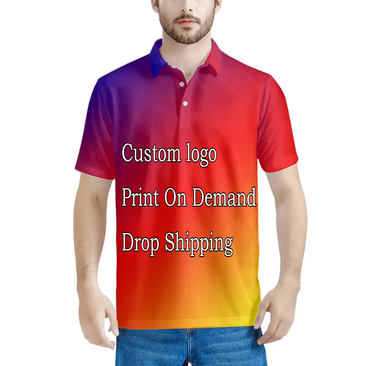 Mens Polos New Summer Fashion Custom Name Clothing Print On Demand Travel Fitness Short Sleeve Top Tee Drop Shipping Products 20