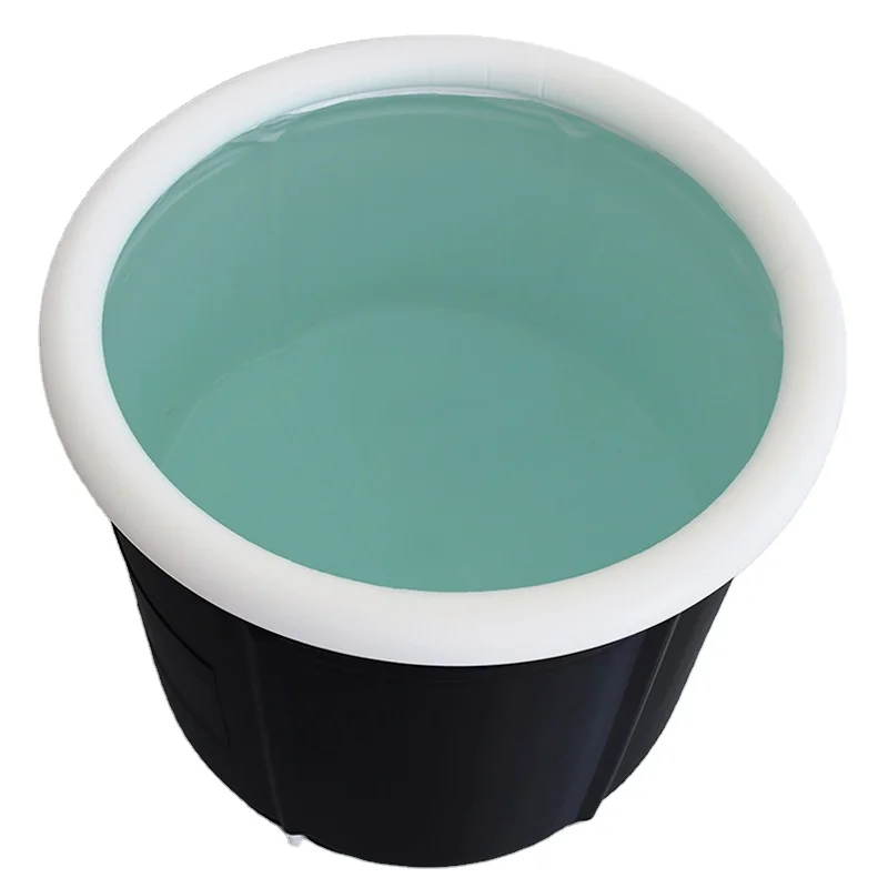 Round shape 75*75cm foldable PVC portable thickened adult large capacity bathroom household bath tub foot bucket bathtub