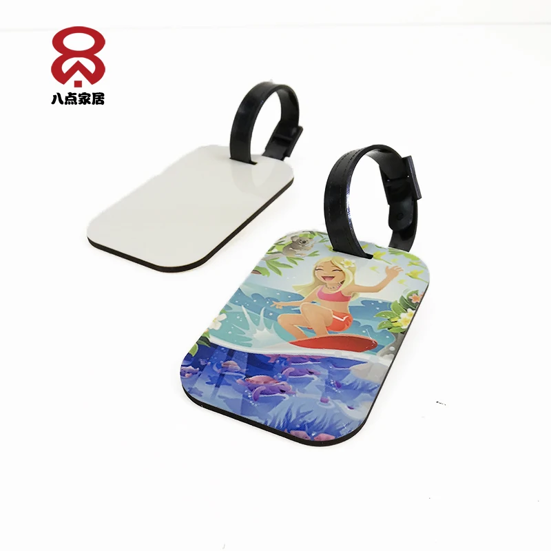 Travel decorating accessories Sublimation MDF Blank Custom Luggage Tag