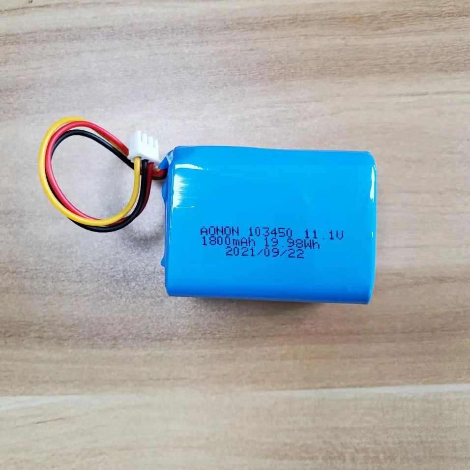 IEC62133 CB certified lithium polymer battery 103450 3s1p 11.1V1800mAh lipo rechargeable battery pack for medical device