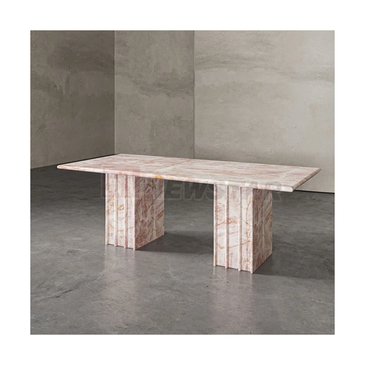Newstar Azul Macaubas Nordic Modern Natural Marble Luxury Square Table for Living Room Dining Table