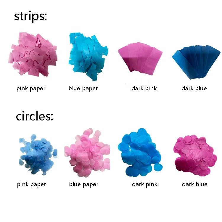 Custom Logo Gender Reveal Confetti Cannon Eco-friendly Holi Powder Biodegradable Confetti Cannon